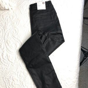 H&M Black Shiny High Waist Pant